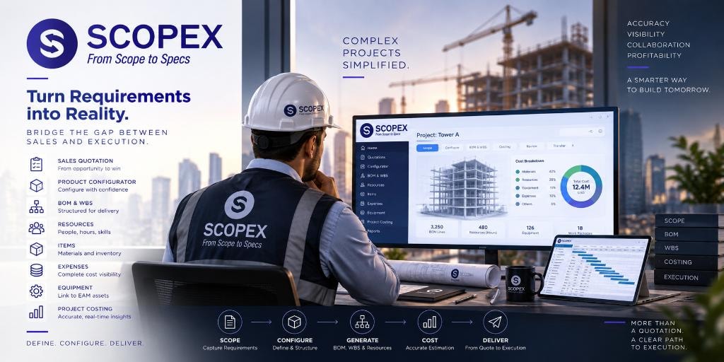 SCOPEX — Turn Requirements into Reality. Complex Projects Simplified. From Scope to Specs.